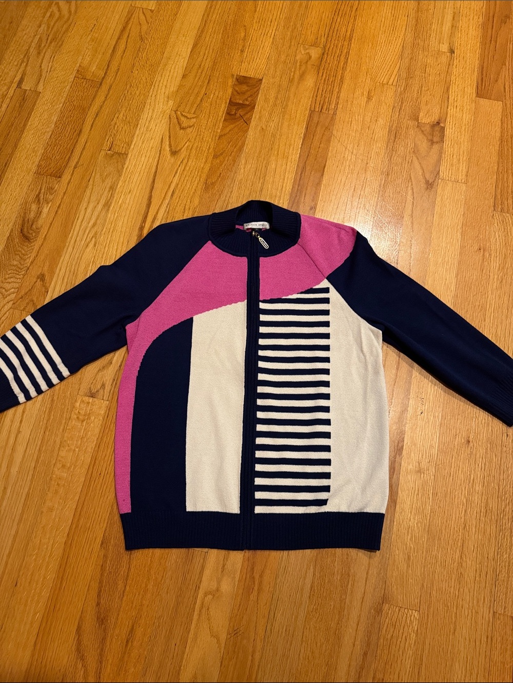 Vintage St. John Sport Wool Blend Cardigan Sweater Size Medium